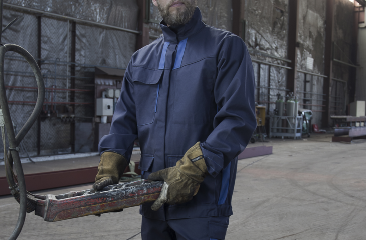 A man wearing an Epinox bomber jacket