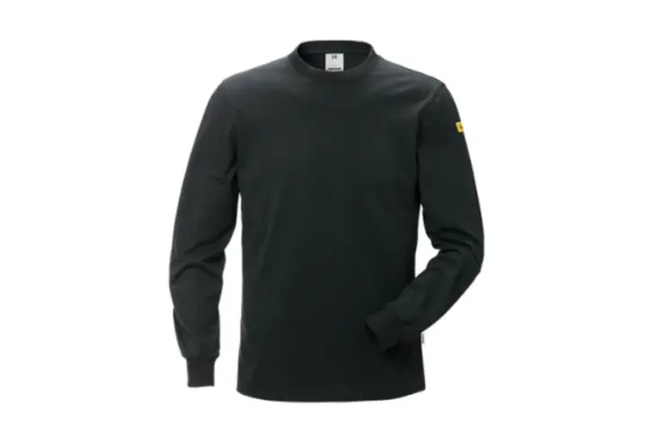 Langarm Shirt ESD Schwarz